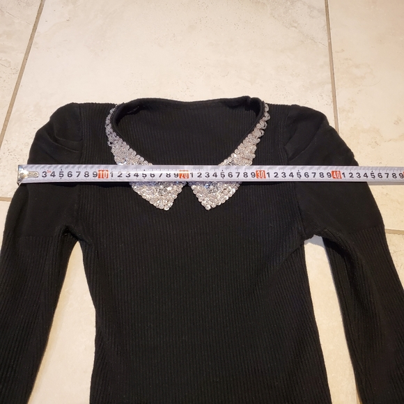 Beaded Peter Pan Collar Mini Dress - Picture 8 of 8